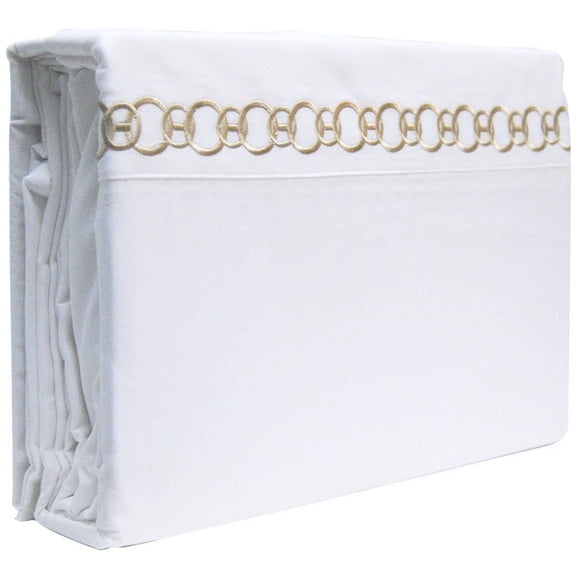 Johnson Home 300 Thread Count Egyptian Cotton Sheet Sets with Embroidery Details