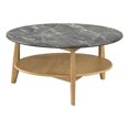 thumbnail image 1 of Coaster Bradley Round SmartTop Wood Coffee Table in Gray/Natural, 1 of 9