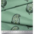 thumbnail image 3 of Soimoi Poly Georgette Fabric Leaves & Paisley Block Decor Fabric Printed Yard 52 Inch Wide, 3 of 3