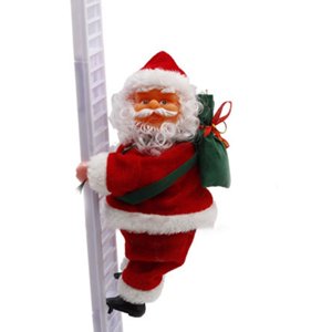 Electric Santa Claus Climbing Ladder Gift with Gift Bag for Kids Toy