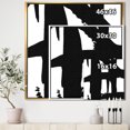 thumbnail image 2 of Sentiers Croisés Noir et Blanc II - Toile Encadrée Moderne et Contemporaine, 2 of 3
