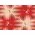 thumbnail image 1 of Ahgly Company Tapis d'Intérieur Rectangulaires Transitionnels Rouges Lavables à la Machine, 2 Pieds x 4 Pieds, 1 of 7