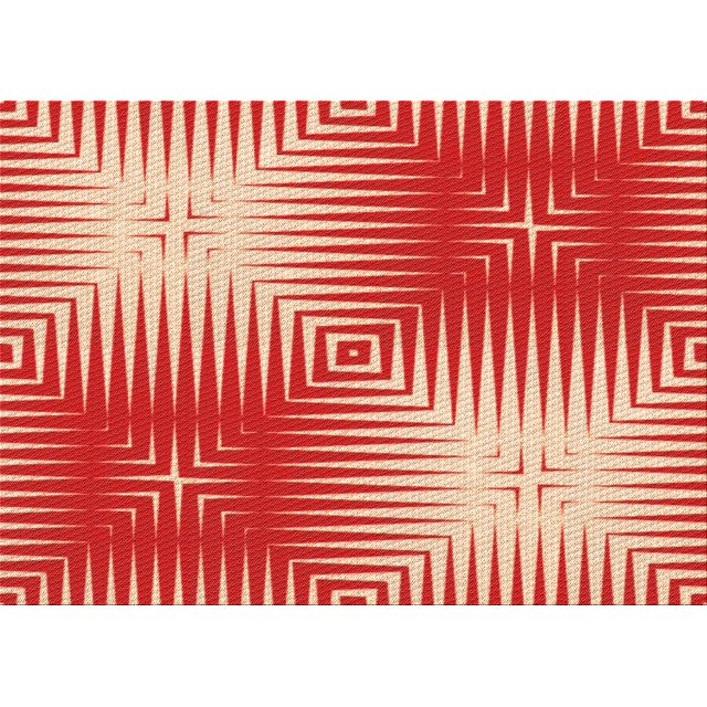 Ahgly Company Tapis d'Intérieur Rectangulaires Transitionnels Rouges Lavables à la Machine, 2 Pieds x 4 Pieds