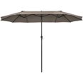 thumbnail image 3 of Patiojoy Parasol de Patio Double Face de 15 Pi, Parasol de Marché Extra-Grand pour l'Extérieur, Café, 3 of 7