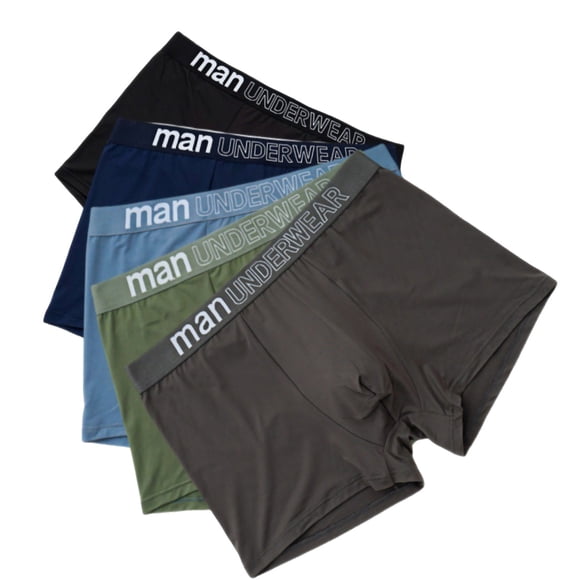 Lovzfmll 5 Pack Men's Underwear Cotton Boxer Briefs, Breathable Soft Shorts, Comfortable for Everyday Wear