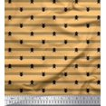 thumbnail image 1 of Soimoi Orange Poly Georgette Fabric Stripe & Beetles Insects Decor Fabric Printed Yard 42 Inch Wide, 1 of 1