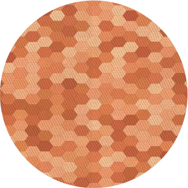 Ahgly Company Tapis de Zone Carré Orange Lavable en Machine, 3 Pieds Carré