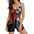 thumbnail image 1 of Womens 2 Piece Swimsuits Plus Size Vintage Print Spaghetti Strap Tankinis Set Red Women Bathing Suits XL, 1 of 7