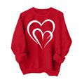 thumbnail image 2 of Penkiiy Chandails en Molleton de la Saint-Valentin pour Femmes - Mignon Chandail en Molleton de la Saint-Valentin Décontracté Cœur Pull-Over Rouge L, 2 of 4
