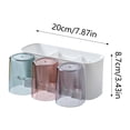 thumbnail image 2 of Wall Mounted Toothbrush Organizer with 6 Slots and 3 Cups for Efficient Bathroom Storage, 2 of 6
