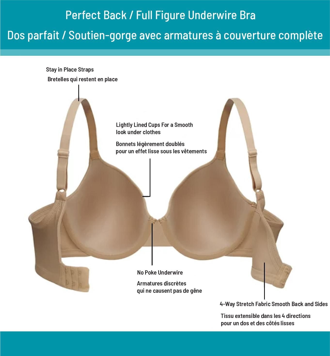 Vanity Fair Radiant Collection - Women’s Full Figure Lightly Lined Smoothing Underwire Bra