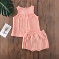 thumbnail image 2 of Gupgi Ensemble Débardeur Sans Manches en Coton et Lin pour Bébés Filles Garçons + Mini Shorts, 2 of 8