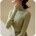 thumbnail image 4 of Besolor Chandails à Col Montant pour Femmes à Manches Longues, Coupe Ajustée, Basiques, Couche de Base, T-Shirts Extensibles, sous-Vêtements Thermiques, Chemises, 4 of 5
