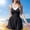 Black, variant on TIMIFIS Dress Swimsuit for Women One Piece Swimdress Summer Sun Bathing Solid Color Swimsuit Fashion Board Volleyball Activity Swimwear
