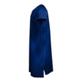 thumbnail image 4 of Chemise de Nuit Texturée en Coton pour Hommes, Robe de Nuit à Manches Courtes, Longue Robe, Blouse à Col en V, Haut de Pyjama, Coupe Ample et Décontractée, Confort, Chemise de Nuit Décontractée avec Poches, 4 of 5