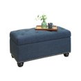 thumbnail image 2 of Convenience Concepts Designs4Comfort 7th Avenue Storage Ottoman in Blue Fabric, 2 of 5