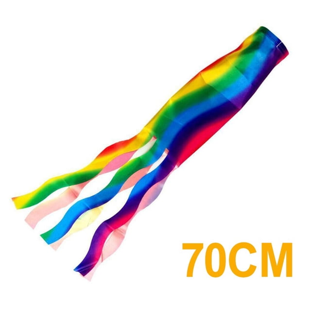 Fanions Serpentins à Vent Arc-en-Ciel 140 cm Festivals Caravane Camping Coloré Extérieur
