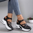 thumbnail image 4 of Womens Platform Wedge Gladiator Sandals Summer Fall Leather Closed Toe Hidden High Heel Fisherman Work Shoes, 4 of 7