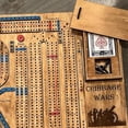 thumbnail image 3 of Jeu de Cribbage Guerres Plateau de Cribbage Jeu de Guerre de Cribbage Ensemble de Jeu de Cribbage en Bois Jeu de Plateau Crib Wars avec Compartiments de Rangement Intégrés Planches de Cribbage Jeu de Société Classique Unique, 3 of 5