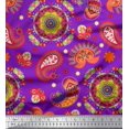 thumbnail image 1 of Soimoi polyester Crepe Fabric Mandala & Paisley Ethnic Printed Fabric 1 Yard 42 Inch Wide, 1 of 3