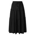 thumbnail image 4 of GYUJNB Women's Button Front Split Midi Skirt High Waisted A Line Skirts,Black,M, 4 of 6