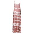 thumbnail image 2 of Daeful Robes Maxi Teinture sur Nœuds Longue Robe Sans Manches Robe d'Été Kaftan Ample Col en V Rose S, 2 of 6