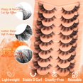 thumbnail image 2 of HAHDAXIA False Eyelashes Cat Eye Lashes Natural Look Fluffy Lashes Strips 9 Pairs Wispy Fox Eye Lashes 20MM Thick Fake Lashes Look Like Eye Extensions, 2 of 7