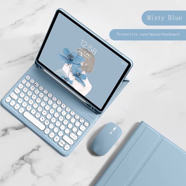 DEBGFS Keyboard Case for iPad 10th Generation 10.9-inch 2022 Detachable Bluetooth Keyboard,blue