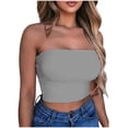thumbnail image 1 of Tube Tops, Womens Solid Color Sports Summer Fashion Casual Tube Tops, 1 of 5