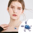 thumbnail image 1 of RYRDWP Collier Bijou Incrustation Opale Tortue de Mer Océan Bleu Feu, 1 of 7