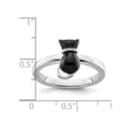 thumbnail image 3 of Bague pour Chat en Argent Sterling Émaillé Noir, 3 of 5