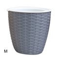 thumbnail image 3 of CAROOTU Plant Pot Cover Indoor Plastic Rattan Flower Cover Round Modern Decor Planter Durable, 3 of 7