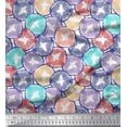 thumbnail image 1 of Soimoi Poly Georgette Fabric Coral Ocean Printed Fabric 1 Yard 52 Inch Wide, 1 of 2