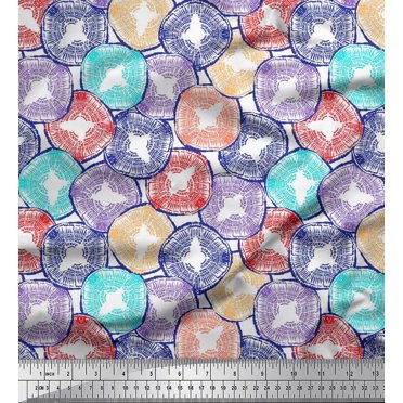 Soimoi Velvet Fabric Coral Ocean Fabric Prints by Yard 58 Inch Wide