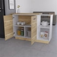 thumbnail image 4 of FM FURNITURE Aspen Kitchen Island Two Doors Engineered Wood White, 4 of 7