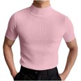 thumbnail image 1 of QIPOPIQ T-Shirt à Col Montant Uni à Manches Courtes pour Homme Liquidation, 1 of 6