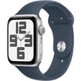 thumbnail image 1 of Restored Apple Watch SE (GPS) 44mm Silver Aluminum Case with Denim Sport Band - Medium/Large - Open Box, 1 of 4