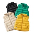 thumbnail image 4 of 3-12 Ans Enfants Bébés Garçons Filles Doudoune Sans Manches Veste Matelassée Légère Imperméable Sans Manches Couleur Unie Fermeture Éclair Doudoune Sans Manches Vêtement d'Extérieur, 4 of 4