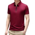 thumbnail image 3 of BOBOGOJP Mens Button Down Shirts Slim Fit Short Sleeve Athletic Fit Solid Button Down Shirts,Wine 4XL, 3 of 5
