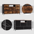 thumbnail image 2 of Ourlova Meuble Télé à 8 Tiroirs avec Prise de Courant et DEL pour Télé de 55 Pieds', Longue Commode pour Chambre avec 8 Tiroirs Profonds, Grand Table Console pour Rangement dans le Garde-Robe, 2 of 6