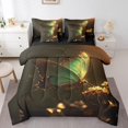 thumbnail image 1 of YST Green Butterfly Comforter Set, 7-Piece, Wild Animal Theme, King Size, 1 of 4