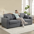 thumbnail image 2 of HOMCOM 3 Seater Sofa with Deep Seat, Modern Upholstered Couch, Dark Grey, 2 of 10