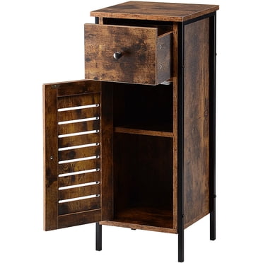 Armoire de Salle de Bain Haute, Armoire de Rangement Mince, Armoire Étroite au Sol avec 3 Tiroirs et Étagère à 2 Niveaux, Colonne de Linge Autoportante, Blanc