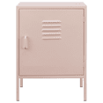 thumbnail image 4 of Bouclair Pink Metal Locker Side Table, 4 of 10