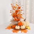 thumbnail image 4 of Todaioua Fall Decorations for Home, 16 Inch Artificial Pumpkin Maple Leaf Tree Tabletop Decor, Fall Tree for Fall Thanksgiving Home Indoor Decor, 4 of 7