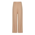 thumbnail image 4 of LSLJS Women's Spring and Solid Color Casual Stretch Waist Pocket Wide Leg Pants, 4 of 6