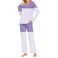 thumbnail image 1 of Rbaofujie Robes pour Femmes Ensemble de Pyjama Décontracté à Imprimé Dégradé Haut et Pantalon Pyjamas pour Femmes, 1 of 6
