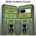 thumbnail image 4 of KOMI Pixel 7 Case, Google Pixel 7 Case with HD Screen Protector, Shockproof Google Pixel 7 Phone Case with 360° Magnetic Ring Holder Kickstand Phone Case for Google Pixel 7 Green, 4 of 5
