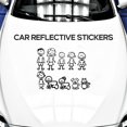 thumbnail image 4 of 10 Piece Car Sticker Family With Pet Car Lucky Stickers Stickers For Window (Black), 4 of 8