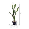 thumbnail image 2 of Vickerman FE191434 34 in. Green Potted Cactus Plastic Planter Pot, 2 of 3